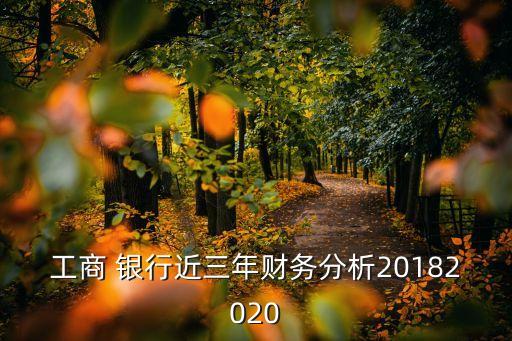 工商 銀行近三年財(cái)務(wù)分析20182020