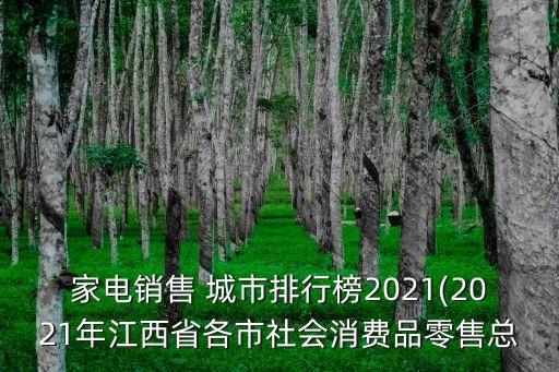 家電銷售 城市排行榜2021(2021年江西省各市社會消費品零售總