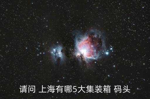 請(qǐng)問(wèn) 上海有哪5大集裝箱 碼頭