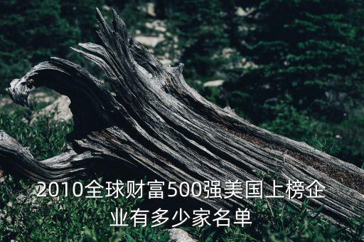 2010全球財富500強美國上榜企業(yè)有多少家名單