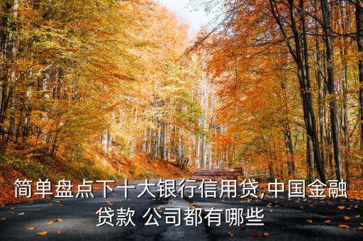 簡單盤點(diǎn)下十大銀行信用貸,中國金融貸款 公司都有哪些