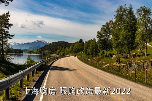  上海購房 限購政策最新2022