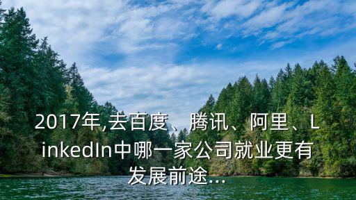 2017年,去百度、騰訊、阿里、LinkedIn中哪一家公司就業(yè)更有發(fā)展前途...