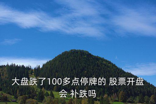 大盤跌了100多點(diǎn)停牌的 股票開盤會 補(bǔ)跌嗎