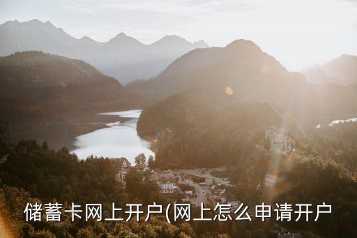 儲(chǔ)蓄卡網(wǎng)上開戶(網(wǎng)上怎么申請開戶