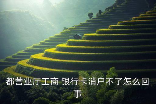 都營業(yè)廳工商 銀行卡消戶不了怎么回事