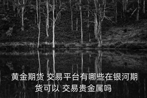  黃金期貨 交易平臺(tái)有哪些在銀河期貨可以 交易貴金屬嗎