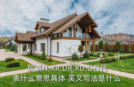  股票N,XR,DR,XD,G各代表什么意思具體 英文寫(xiě)法是什么