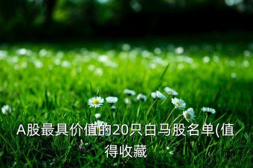 A股最具價(jià)值的20只白馬股名單(值得收藏