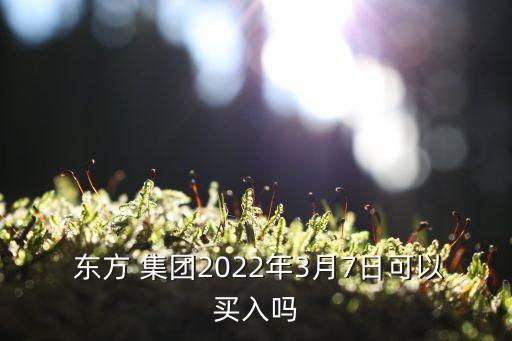  東方 集團(tuán)2022年3月7日可以買入嗎