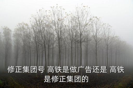 修正集團(tuán)號 高鐵是做廣告還是 高鐵是修正集團(tuán)的