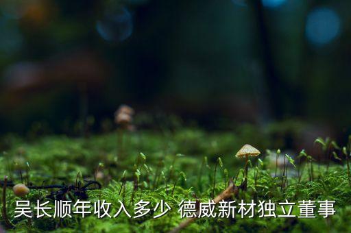 吳長(zhǎng)順年收入多少 德威新材獨(dú)立董事