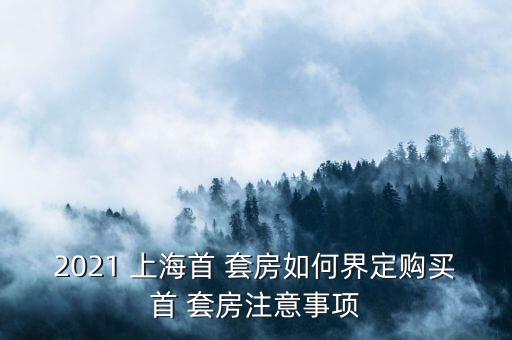 2021 上海首 套房如何界定購(gòu)買(mǎi)首 套房注意事項(xiàng)