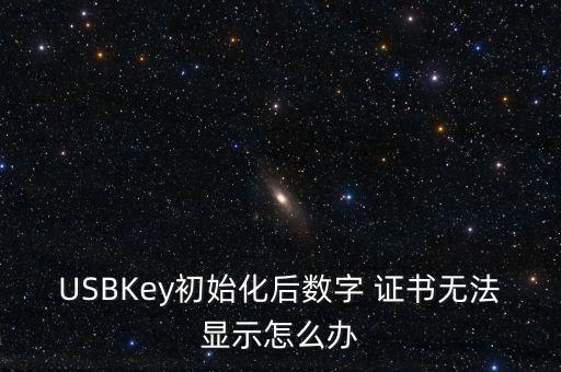 USBKey初始化后數(shù)字 證書無法顯示怎么辦