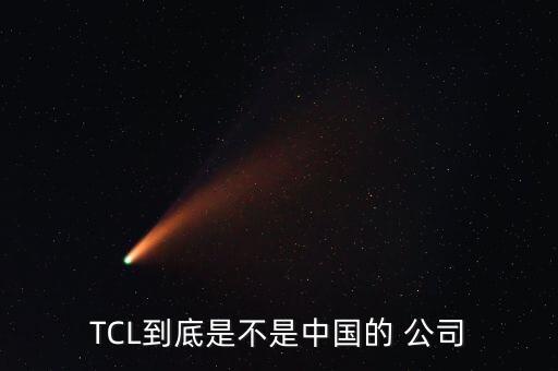 TCL到底是不是中國的 公司