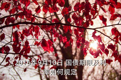 2016年9月10日 國債期限及利率如何規(guī)定