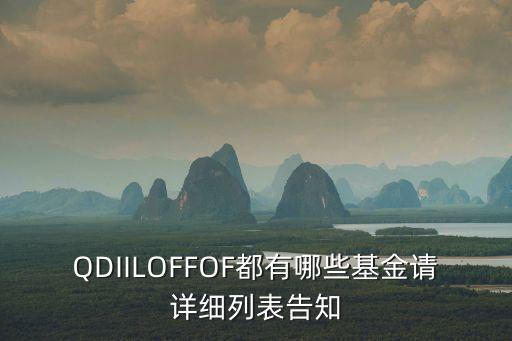 QDIILOFFOF都有哪些基金請(qǐng)?jiān)敿?xì)列表告知