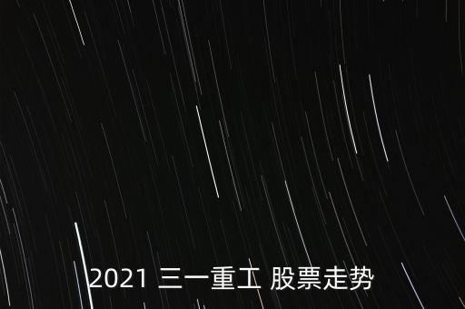 2021 三一重工 股票走勢