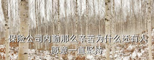  保險公司內(nèi)勤那么辛苦為什么還有人愿意一直堅持