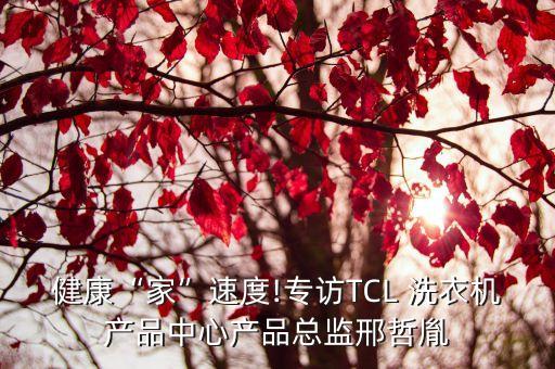 健康“家”速度!專訪TCL 洗衣機(jī)產(chǎn)品中心產(chǎn)品總監(jiān)邢哲胤