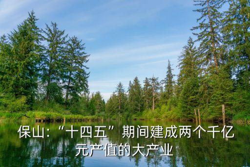  保山:“十四五”期間建成兩個(gè)千億元產(chǎn)值的大產(chǎn)業(yè)