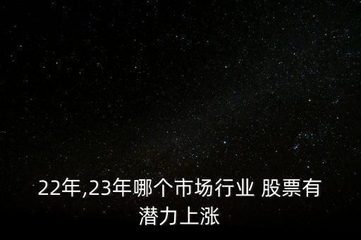 22年,23年哪個(gè)市場(chǎng)行業(yè) 股票有潛力上漲