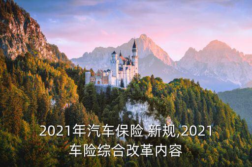 2021年汽車(chē)保險(xiǎn) 新規(guī),2021車(chē)險(xiǎn)綜合改革內(nèi)容