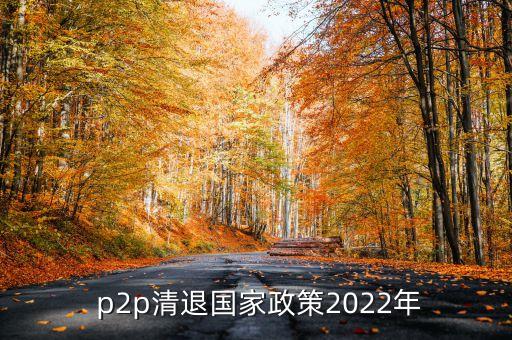  p2p清退國家政策2022年