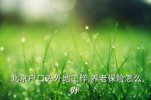  北京戶口去外地工作,養(yǎng)老保險(xiǎn)怎么辦