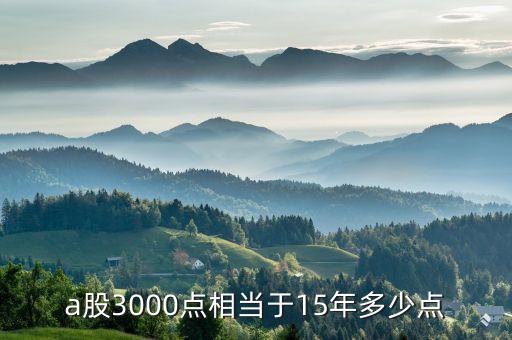 a股3000點(diǎn)相當(dāng)于15年多少點(diǎn)