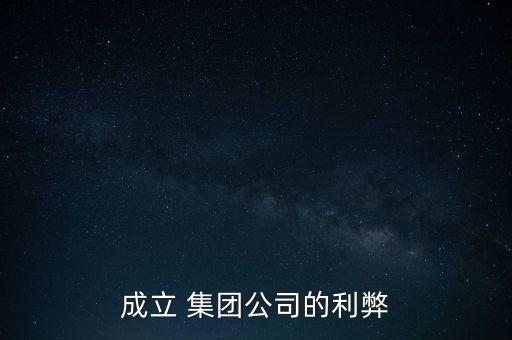 成立 集團公司的利弊