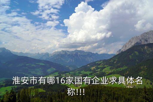  淮安市有哪16家國有企業(yè)求具體名稱!!!