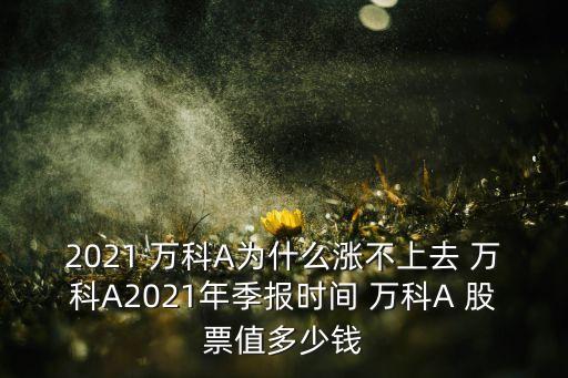 2021 萬科A為什么漲不上去 萬科A2021年季報(bào)時(shí)間 萬科A 股票值多少錢