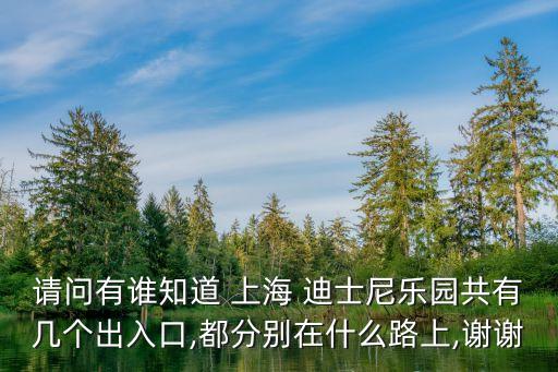 請問有誰知道 上海 迪士尼樂園共有幾個出入口,都分別在什么路上,謝謝