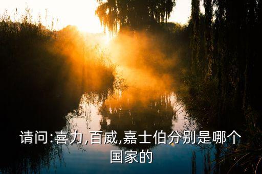 請(qǐng)問(wèn):喜力,百威,嘉士伯分別是哪個(gè)國(guó)家的