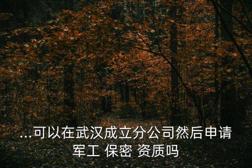 保密資質(zhì)是否可以授權(quán)子公司