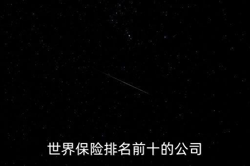 世界保險(xiǎn)排名前十的公司