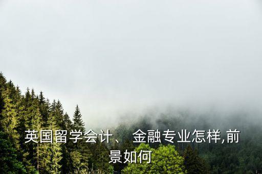  英國(guó)留學(xué)會(huì)計(jì)、 金融專業(yè)怎樣,前景如何