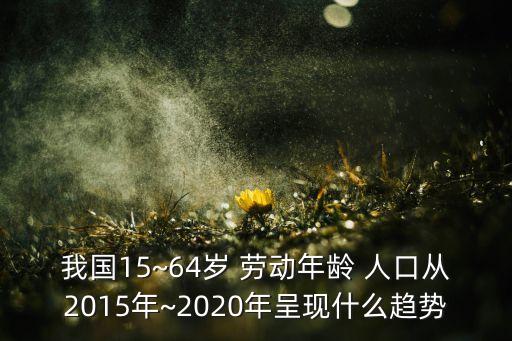 我國(guó)15~64歲 勞動(dòng)年齡 人口從2015年~2020年呈現(xiàn)什么趨勢(shì)