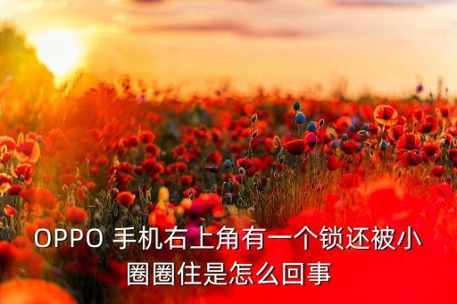 OPPO 手機(jī)右上角有一個(gè)鎖還被小圈圈住是怎么回事