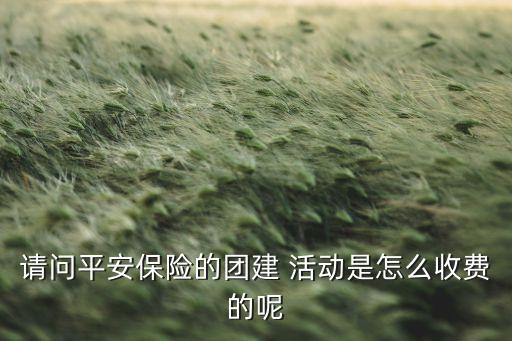 請問平安保險的團建 活動是怎么收費的呢