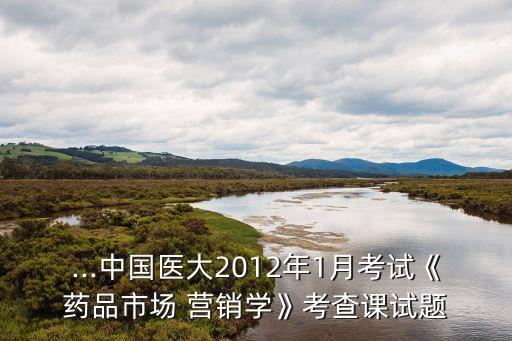 ...中國醫(yī)大2012年1月考試《藥品市場 營銷學(xué)》考查課試題