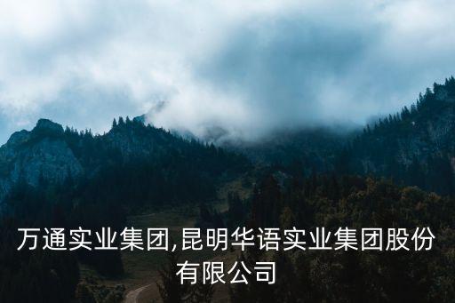 昆明萬通實(shí)業(yè)集團(tuán),昆明華語實(shí)業(yè)集團(tuán)股份有限公司