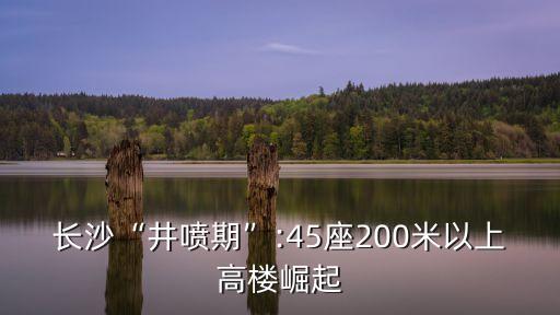 長沙“井噴期”:45座200米以上高樓崛起