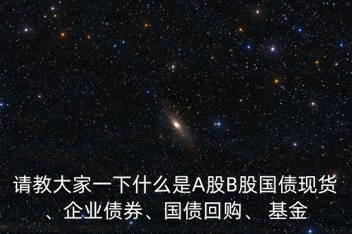 請教大家一下什么是A股B股國債現(xiàn)貨、企業(yè)債券、國債回購、 基金