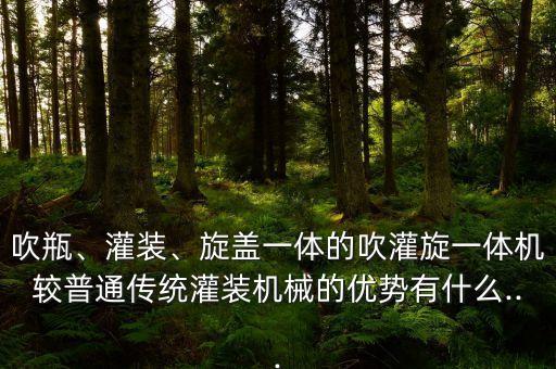 吹瓶、灌裝、旋蓋一體的吹灌旋一體機較普通傳統(tǒng)灌裝機械的優(yōu)勢有什么...