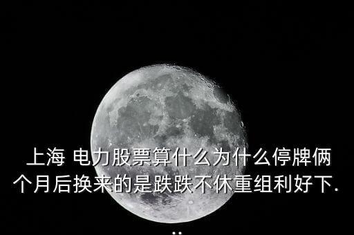  上海 電力股票算什么為什么停牌倆個(gè)月后換來(lái)的是跌跌不休重組利好下...