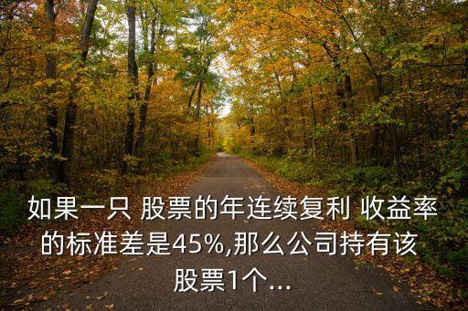 如果一只 股票的年連續(xù)復利 收益率的標準差是45%,那么公司持有該 股票1個...