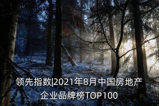 領先指數(shù)|2021年8月中國房地產(chǎn)企業(yè)品牌榜TOP100