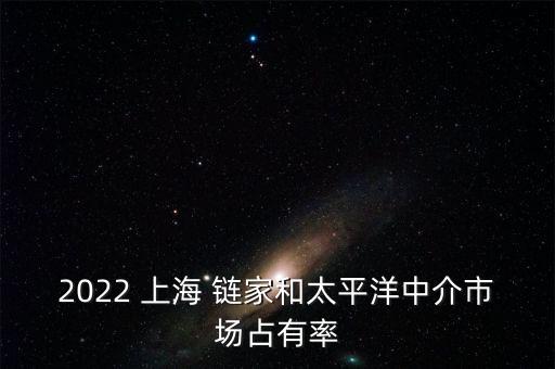 2022 上海 鏈家和太平洋中介市場(chǎng)占有率